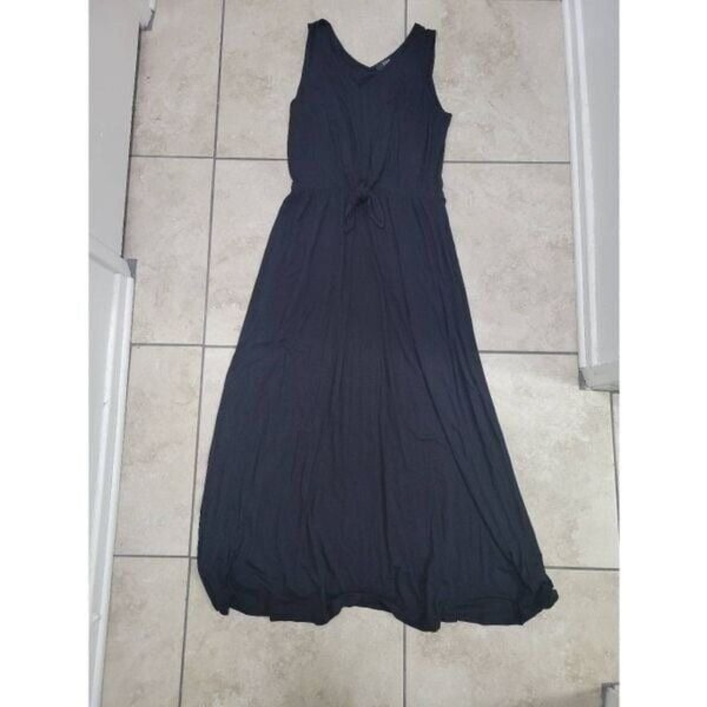 a.n.a Black Maxi Dress Sleeveless Knot Front
